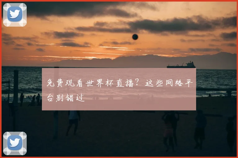 免费观看世界杯直播?这些网络平台别错过
